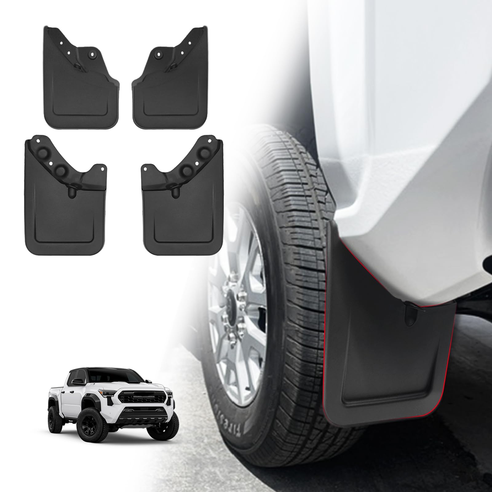 Muslogy Mud Flaps for Toyota Tacoma 2024-2026