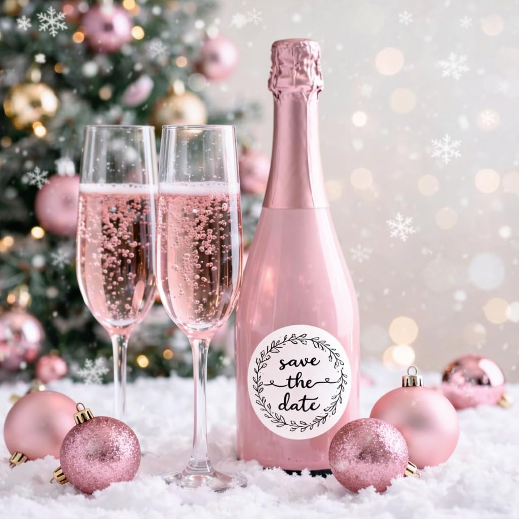 120 Pack Save The Date Wedding Stickers, 1.6 Inch Round Invitation Envelope Seals, Elegant Wedding Labels for Save the Date Cards, Invitations, Bridal Showers & Event Planning - Image 6