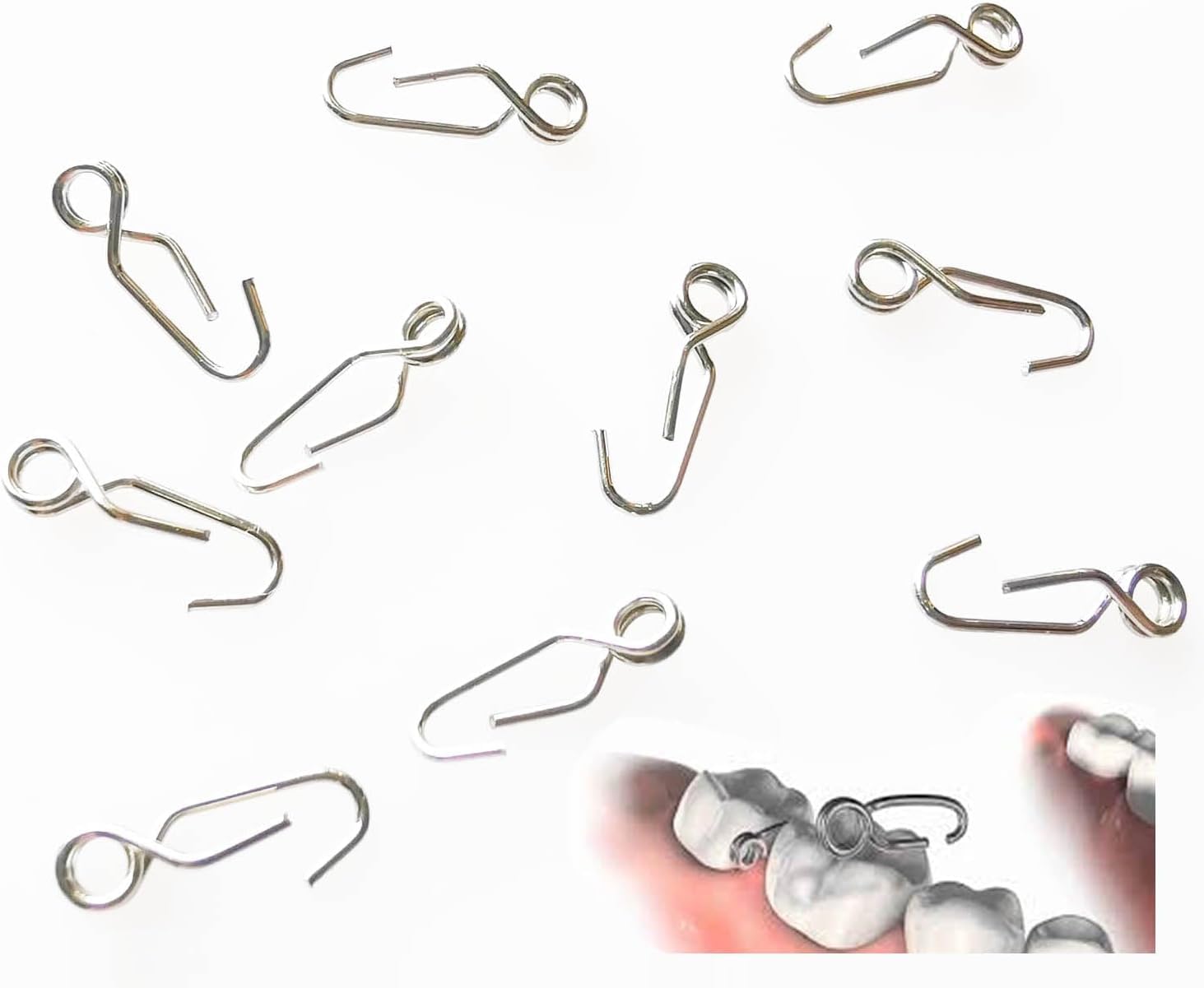 Smiletech 30 Pcs New Dental Self-Locking Stainless Steel Separators Separating Springs Orthodontic Materials