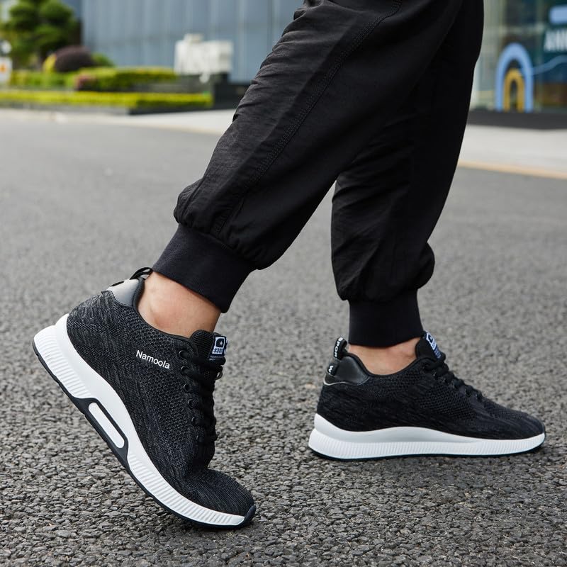 Image of Men's Invisible Height Increasing Elevator Shoes Lightweight Sport Shoes Height-Boosting Non-Slip Sneakers 2.4'' Taller