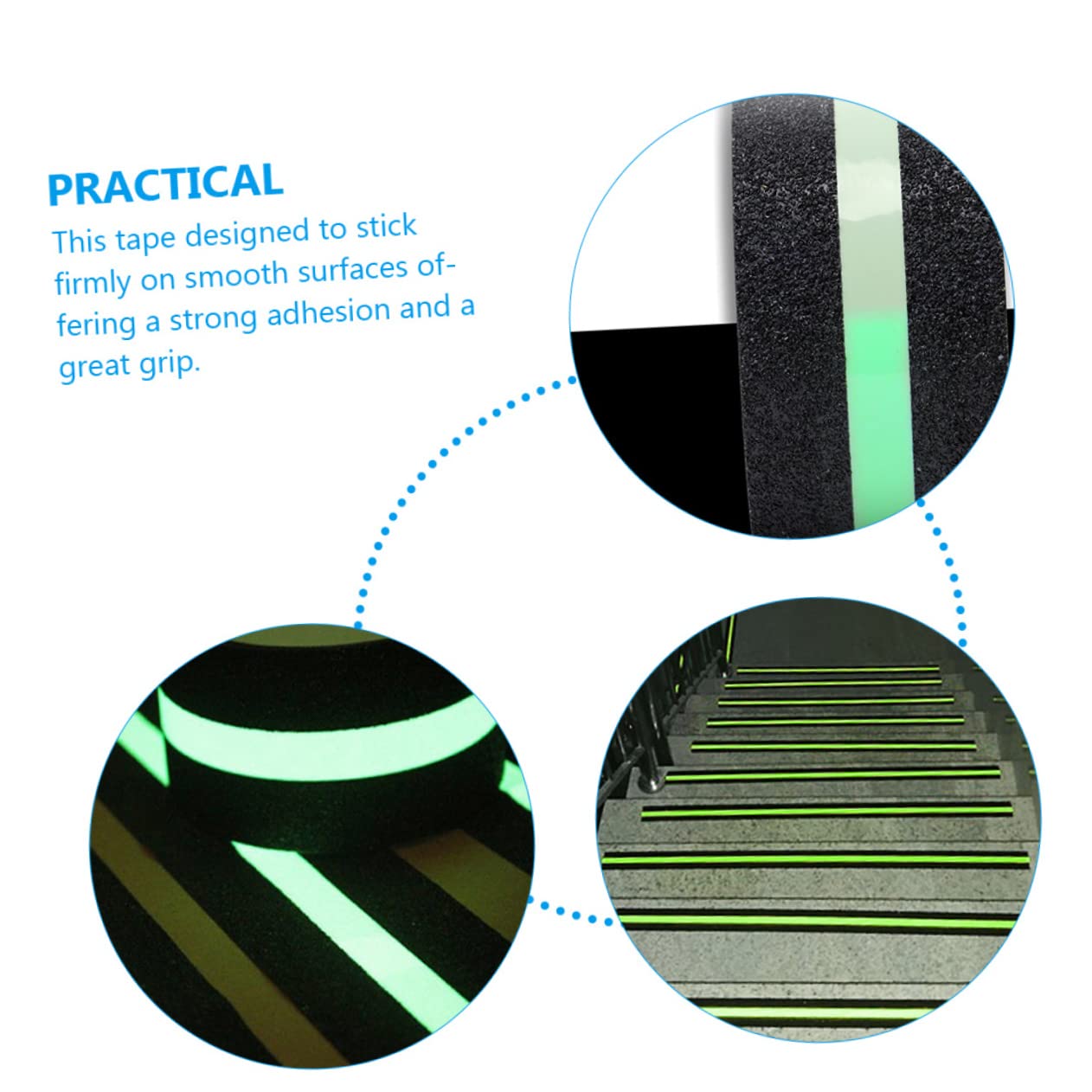 SOLUSTRE 2stücke Non- Grip Tape Für Treppen Und Bad Antirutsch Klebeband Mit Leuchtfunktion Sicherer Für Und Außenbereiche Selbstklebend Einfach Zuschneidbar