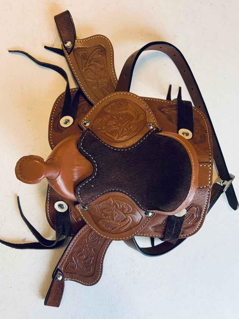 Premium Leather Western Barrel Racing Horse Saddle Tooled Carved Riding Trail Equestrian Best Horse Riding for Rider Tack, Size:10-18 inches Seat, RE20 (13)