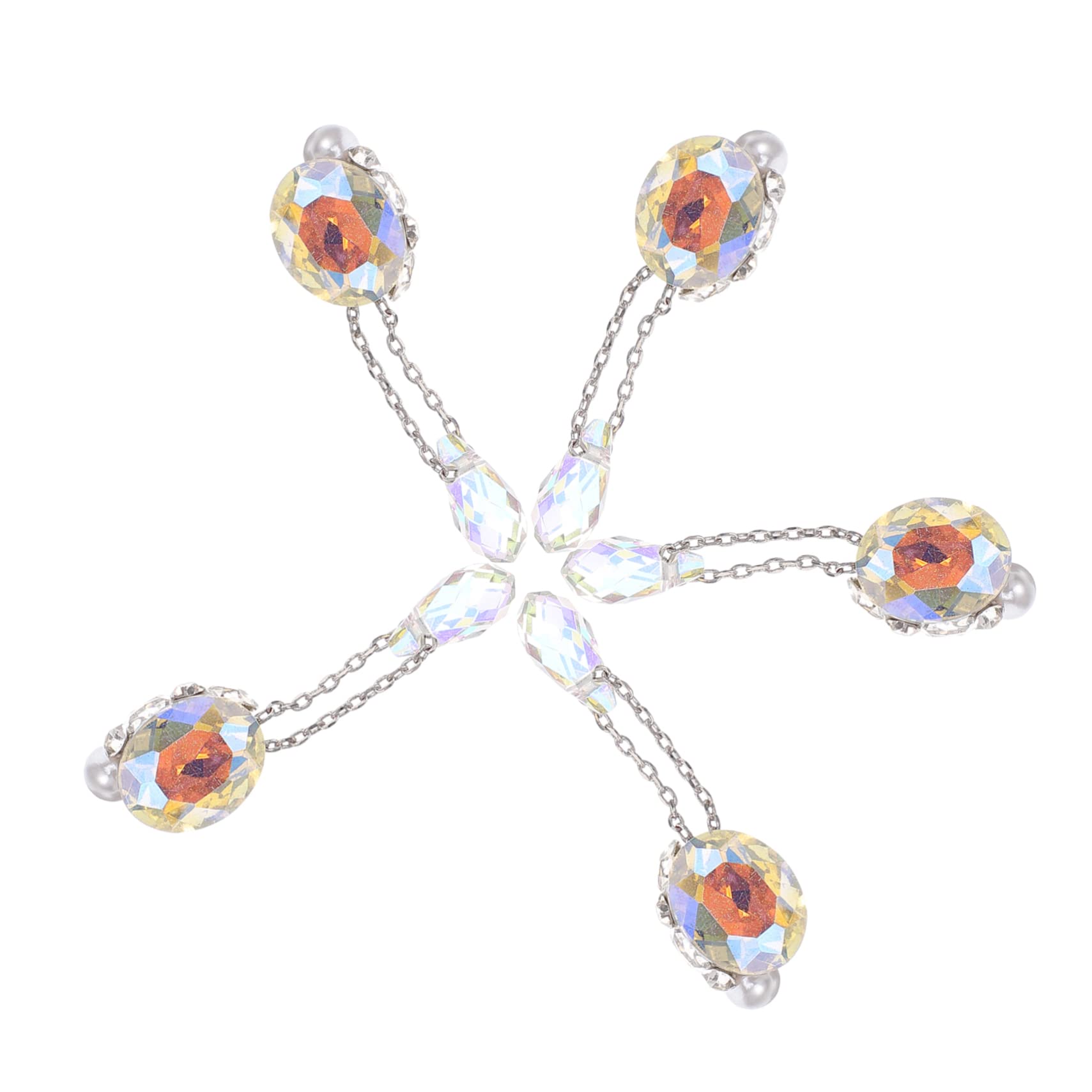 Ipetboom 5 Set Ciondolo Di Diamanti Per Nail Art Strass Per Nail Art Arredamento Anelli Decorazioni Unghie Decorazioni Per Unghie Accessorio Per Ornamento Fai Da Te Per Unghie 5 Pezzi * 5