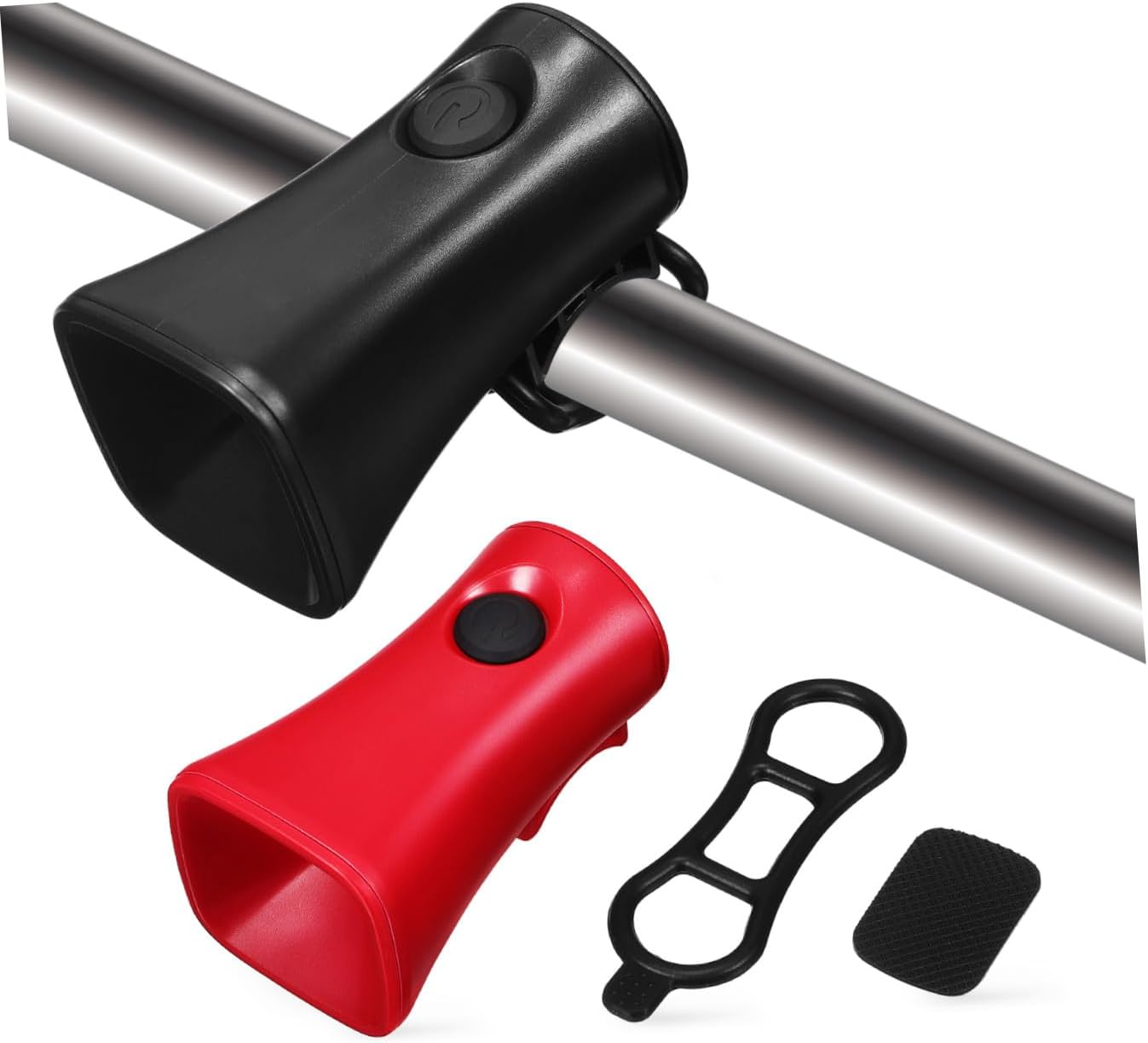 KICHOUSE 2pcs Electric Bike Horn Loud Portable Bicycle Handlebar Horns with Mount for Road Cycling Adults
