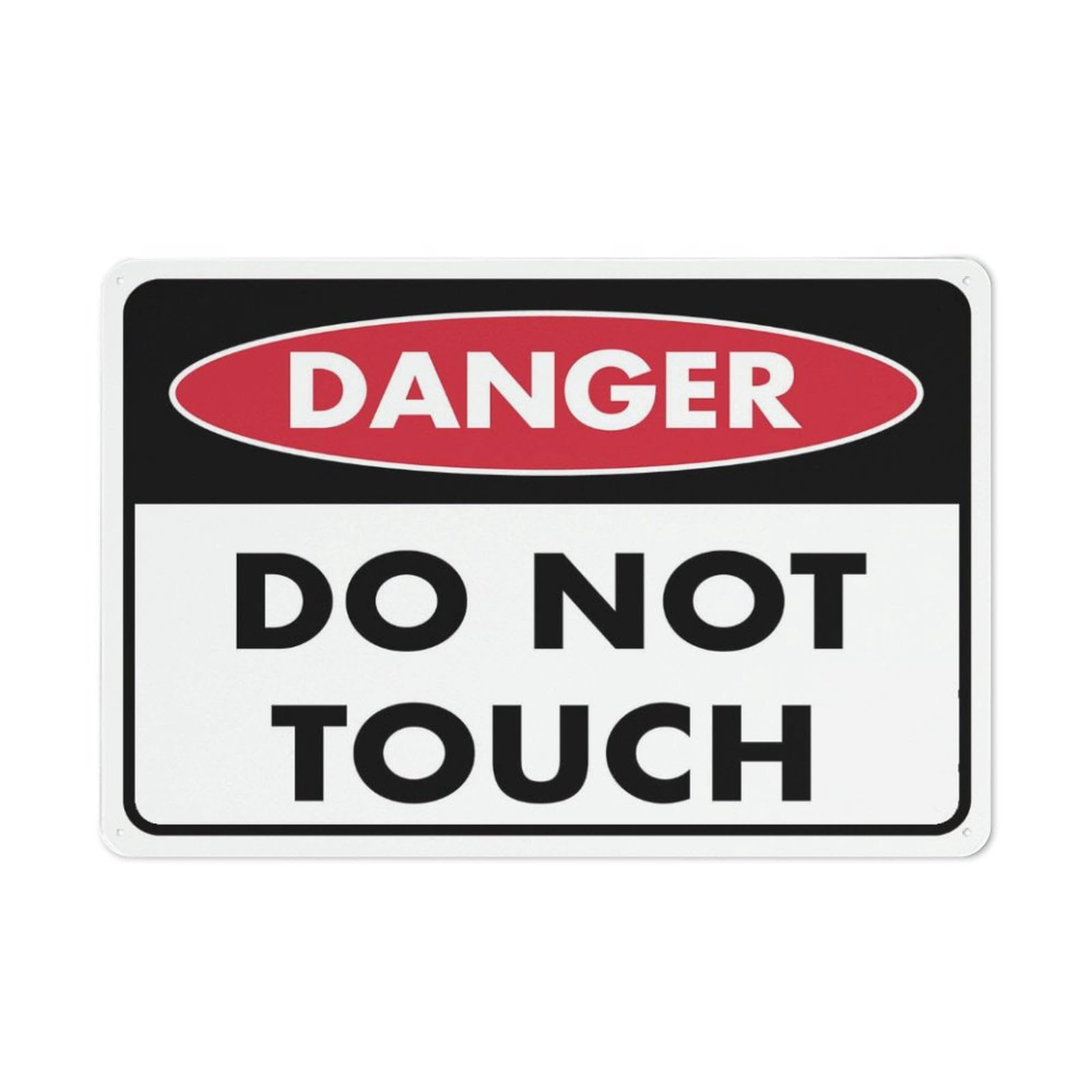 Danger Do Not Touch Sign - Rust-Free Aluminum 12"x8", UV-Ink Printed, Durable & Weatherproof Outdoor Use