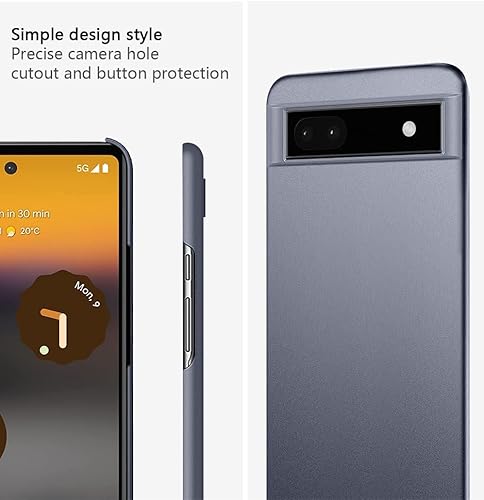 Miniatura 4 de Bastmei Funda para Google Pixel 6a 5G (2022), extremadamente ligera, ultra ligera, súper delgada, protección de cámara, carcasa de PC dura para