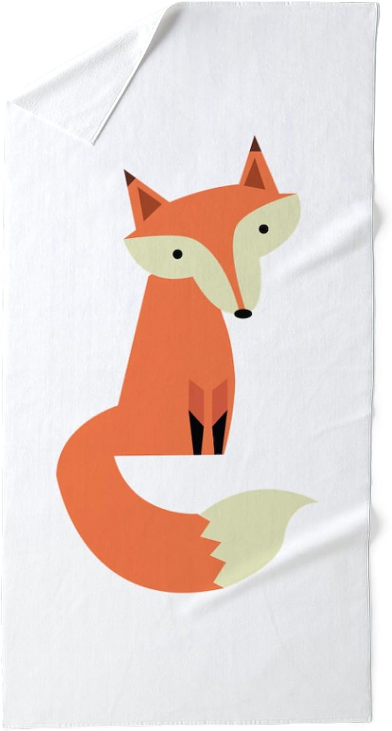 CafePress Fox 30"x60" Absorbent Cotton Back, Soft Beach, Pool Towel