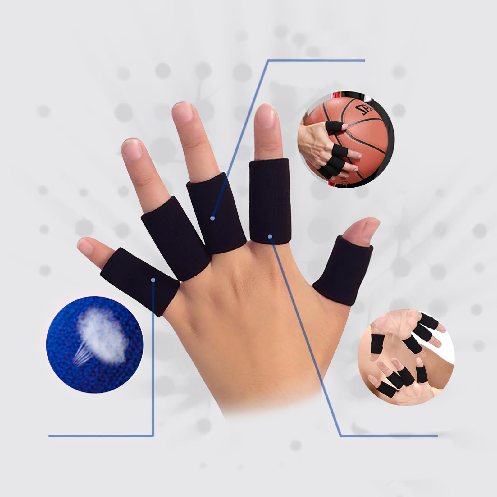 Snapklik.com : Cielasis 20 PCS Finger Sleeves Protectors, Compression ...