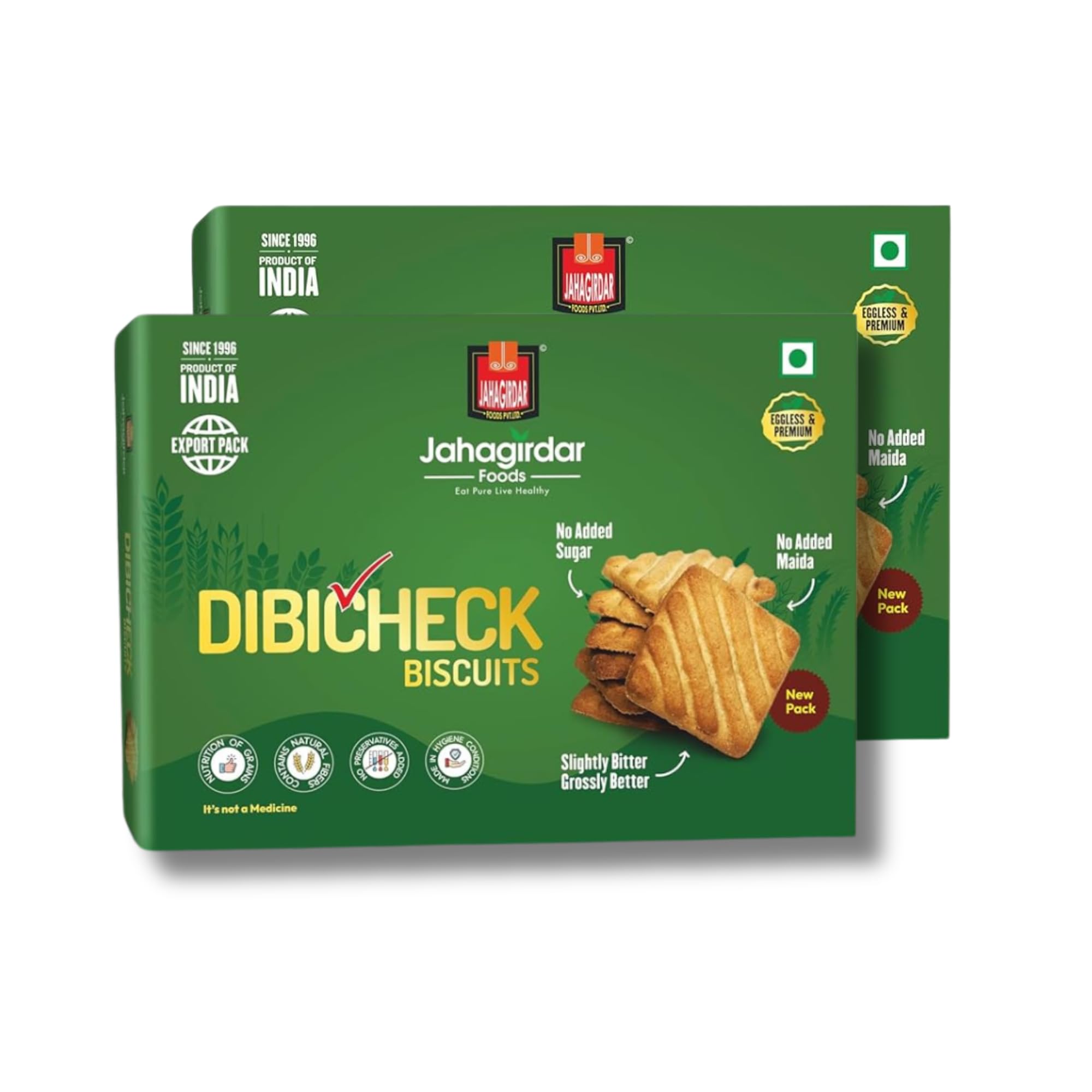 JAHAGIRDAR FOODS Dibicheck Biscuits for Dibetic Person Suger Free Whole Wheat Biscuits - 250g (Pack of 2)-image-40