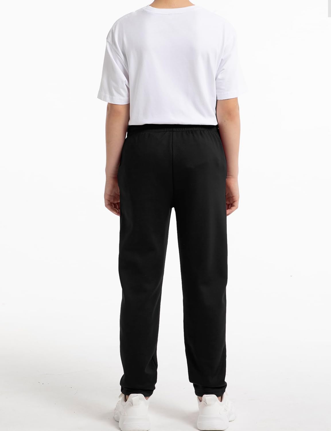 1/4 Pack Boys Sweatpants Fleece Lined Open Bottom Youth Athletic Jogging Track Joggers Pants with Pockets for Kids - Image 3