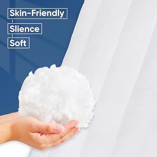 Miniatura 6 de Paquete de 2 almohadas ultra planas para dormir delgadas, 7D de alto soporte de 2.5 pulgadas de altura, almohadas de cama delgadas para dormir boca