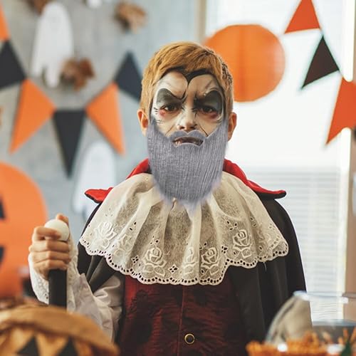 Miniatura 7 de 8 piezas de barba falsa de Halloween barba falsa bigote falso bigote falso para adultos niños disfraces suministros de fiesta de Halloween