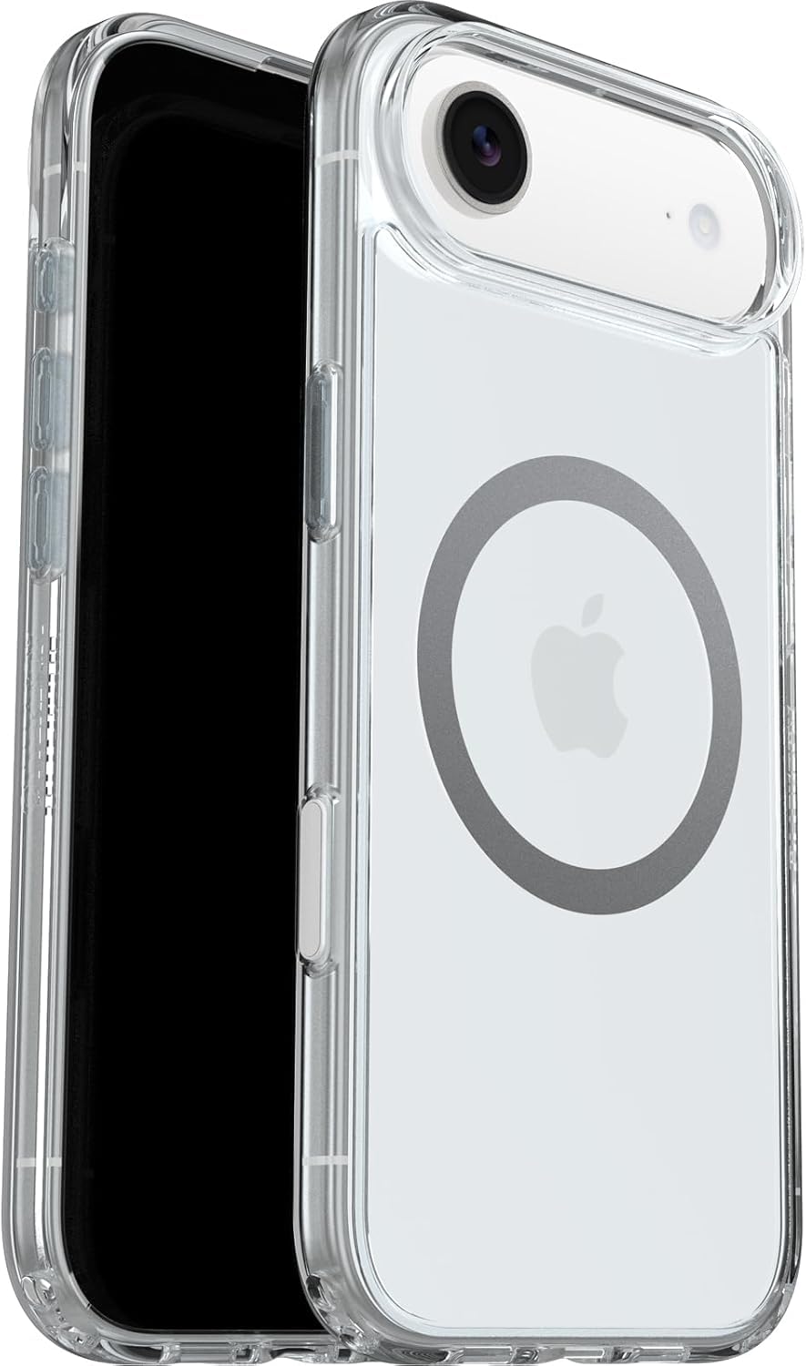 OtterBox Symmetry Series Clear MagSafe funda para iPhone Air, Testada 3x con los estándares Militares anticaídas, Transparente + OtterBox Glass Protector de Pantalla de Cristal Templado