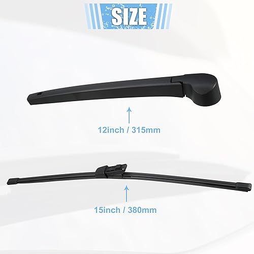 Miniatura 6 de ACROPIX Juego de repuesto de brazo de limpiaparabrisas trasero, calidad de fabricante original del equipo, ajuste para VW Tiguan 2018-2023 para VW