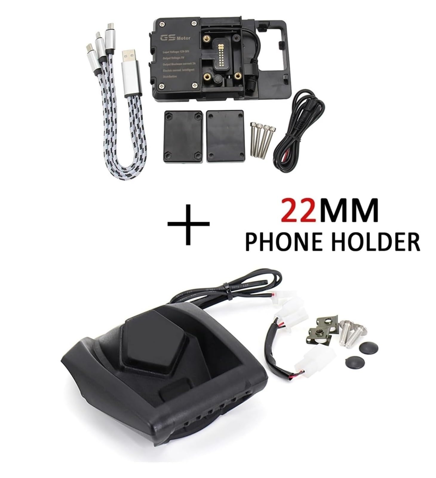 Uchwyt na telefon motocyklowy Do Y&amaha XMAX 400 X-MAX 2018-2021 Akcesoria Uchwyt GPS na telefon motocyklowy nawigacyjny Ładowanie USB