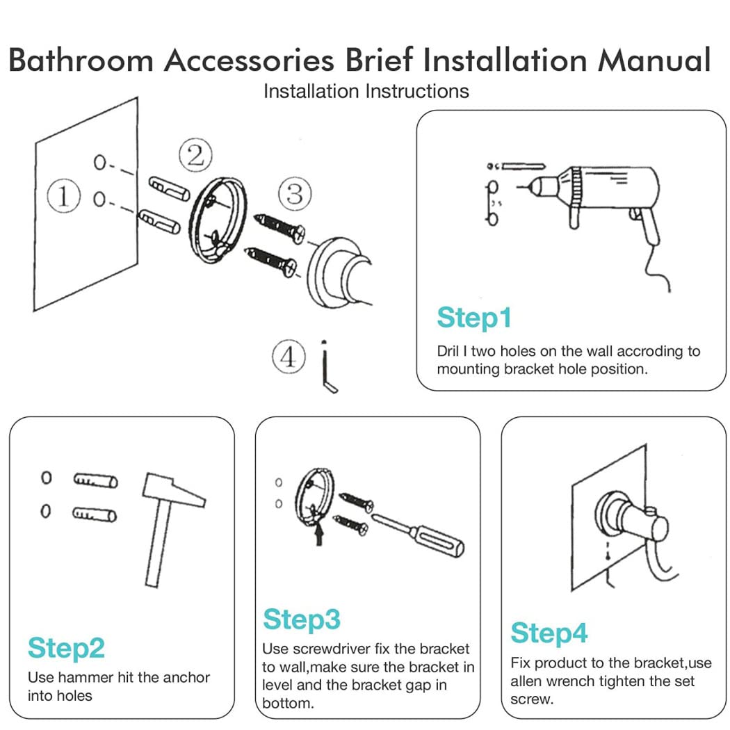 Toalleros Repisa para Baño Toallero de Acero Inoxidable de Pared Estantería de Almacenamiento para Baño con Barras Toalleros de Baño,2