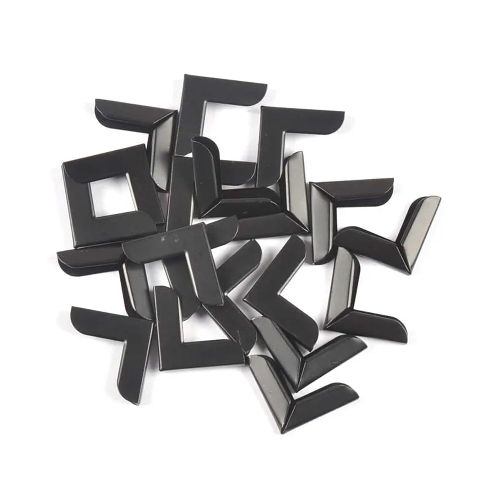 Narożniki do zdjęć w albumie, metalowe ochraniacze na rogi książki, opakowanie 20 sztuk kolorze czarnym 28x28x3,5 mm
