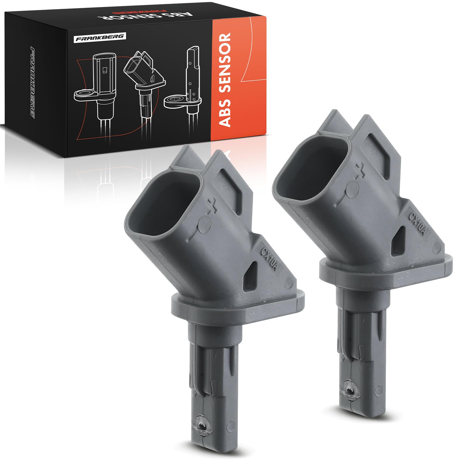 Frankberg 2 capteurs de vitesse de roue ABS arrière 2 broches 9809926580 | Compatible avec: châssis-plateau Scudo, Cabine K0 de la plateforme Vivaro C, Bus Zafira Life K0, Proace Verso Bus MPY