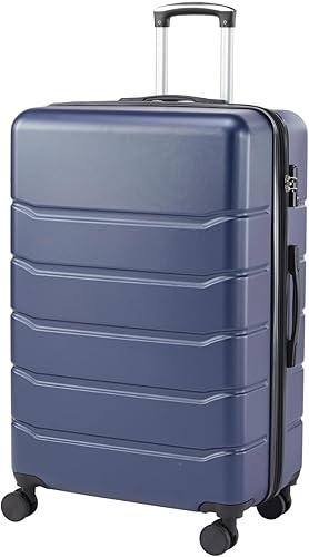 NEWBULIG 20 Inch Carry on Luggage, Lightweight Expandable Rolling Suit Case with TSA Lock, Hard Shell ABS Suitcase with Double Spinner Wheels, Blue