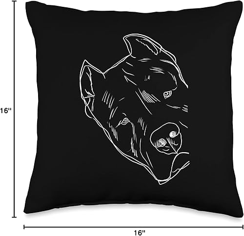 Miniatura 6 de Funny Dog Dogo Argentino - Cojín para manta (18.0 x 18.0in), multicolor