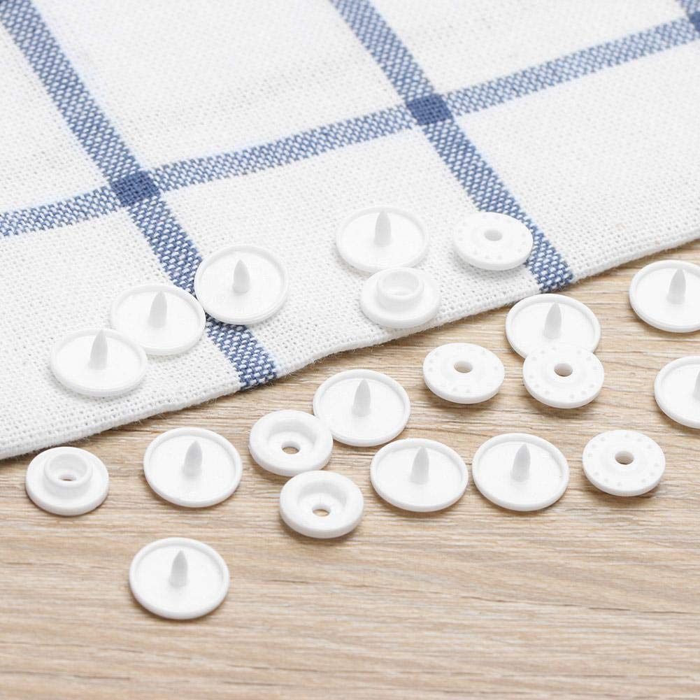 DemiawakingUK 50pz T5 Bottoni a Pressione in Plastica Bottoni Automatici Fai da Te per Vestiti del Bambino Pannolini Bavaglini Artigianato Fai Fa Te (Rosa