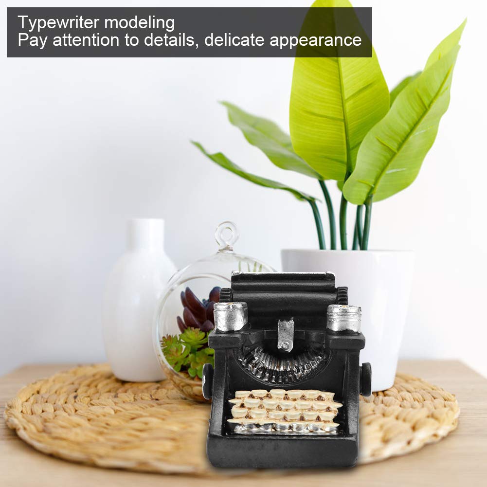 2 uds Modelo de máquina de Escribir Retro Miniatura Adorno de artesanía de máquina de Escribir de Resina para decoración de Bar de Oficina de Sala de Estar en casa