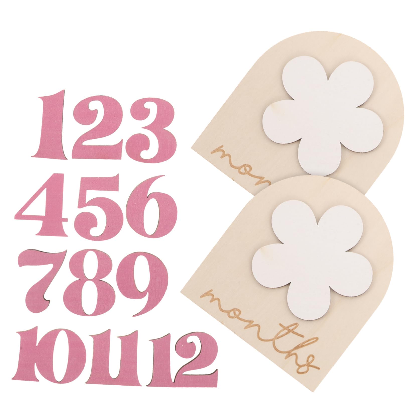 STOBOK 4sätze -karten Für Neugeborene -schild Mit Monatszahlen Für Babyfotografie Aufzeichnung Von Geburtsdetails Dekoration