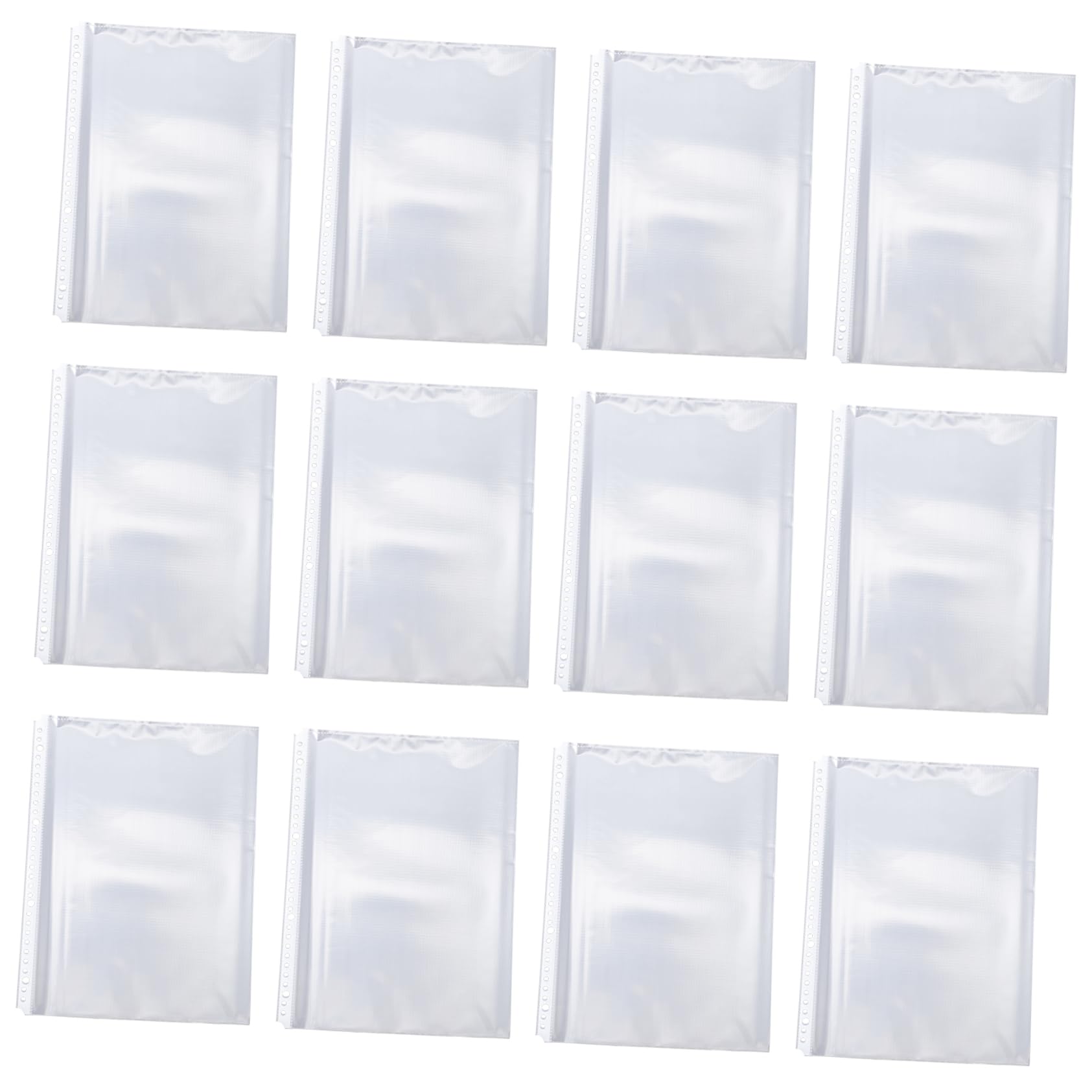 Buste Interne per Raccoglitore 100 Pezzi Plastico 30 Fori A4 | Trasparente, Design Non Statico, per Scuola e Lavoro, Formato Fogli, Inserimento Ordinato