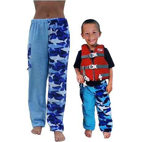 Towel Pants for Swimmers Boys - Quick-Drying Absorbent Terry Towel Beach Pants