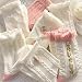 Tyadorw 5 Pairs White Cute Socks, Women's Lace Ruffles Ankle Casual Sock, Cottagecore Breathable Mid Tube Socks, Floral Crew Socks (One Size,White)