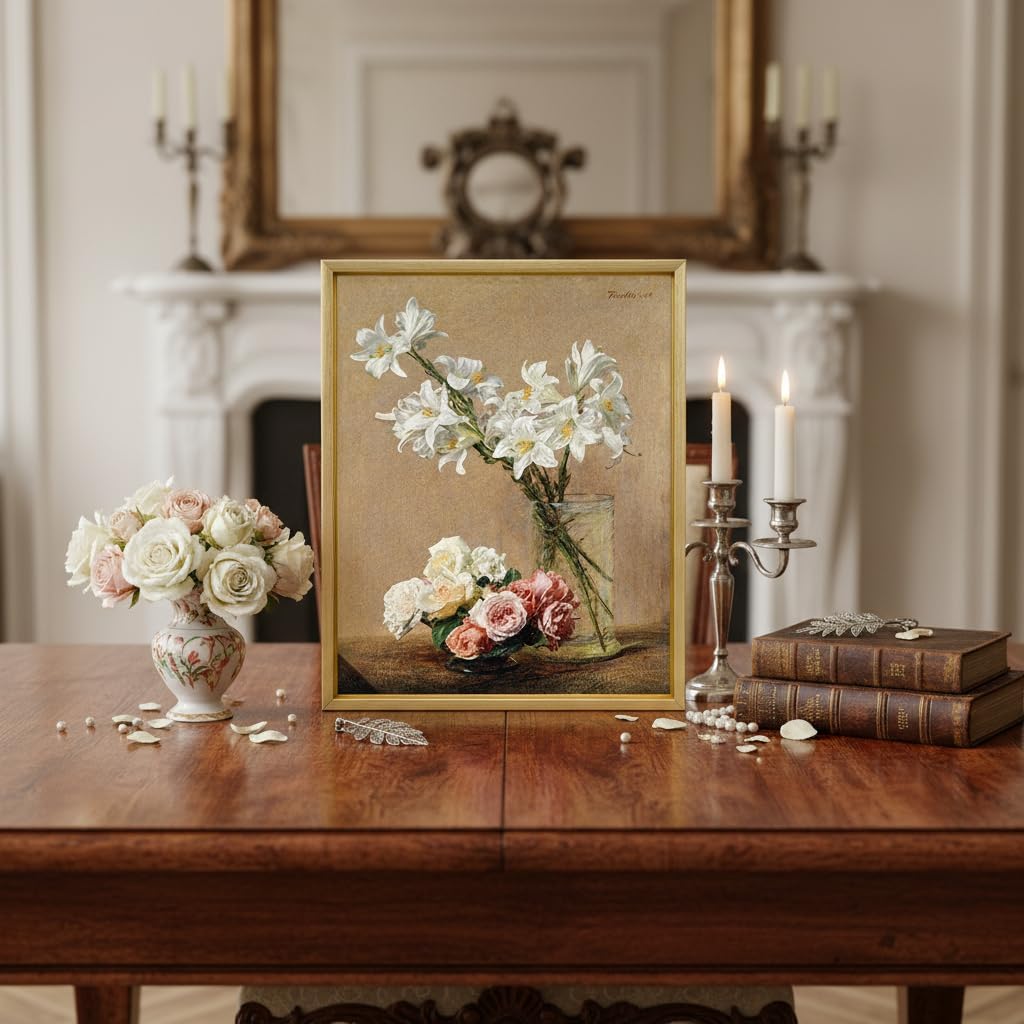 Canvas Floater Frames for 14"x18"Canvas Paintings,Canvas Frame,Floating Frames for Canvas with 0.6"~0.9" Deep for Wall Decor (Gold)