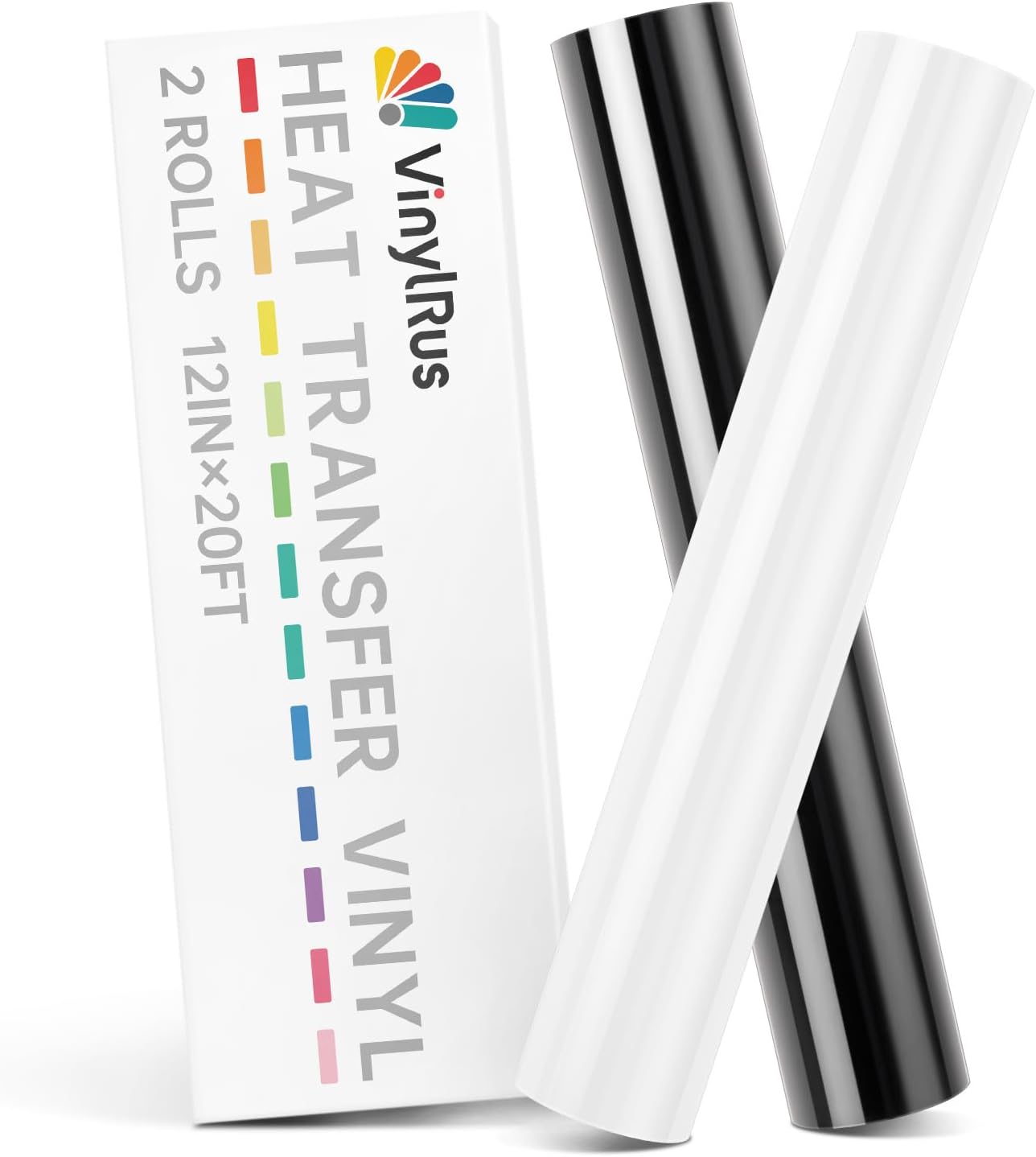 VinylRus Heat Transfer Vinyl12” x 20ft Black and White