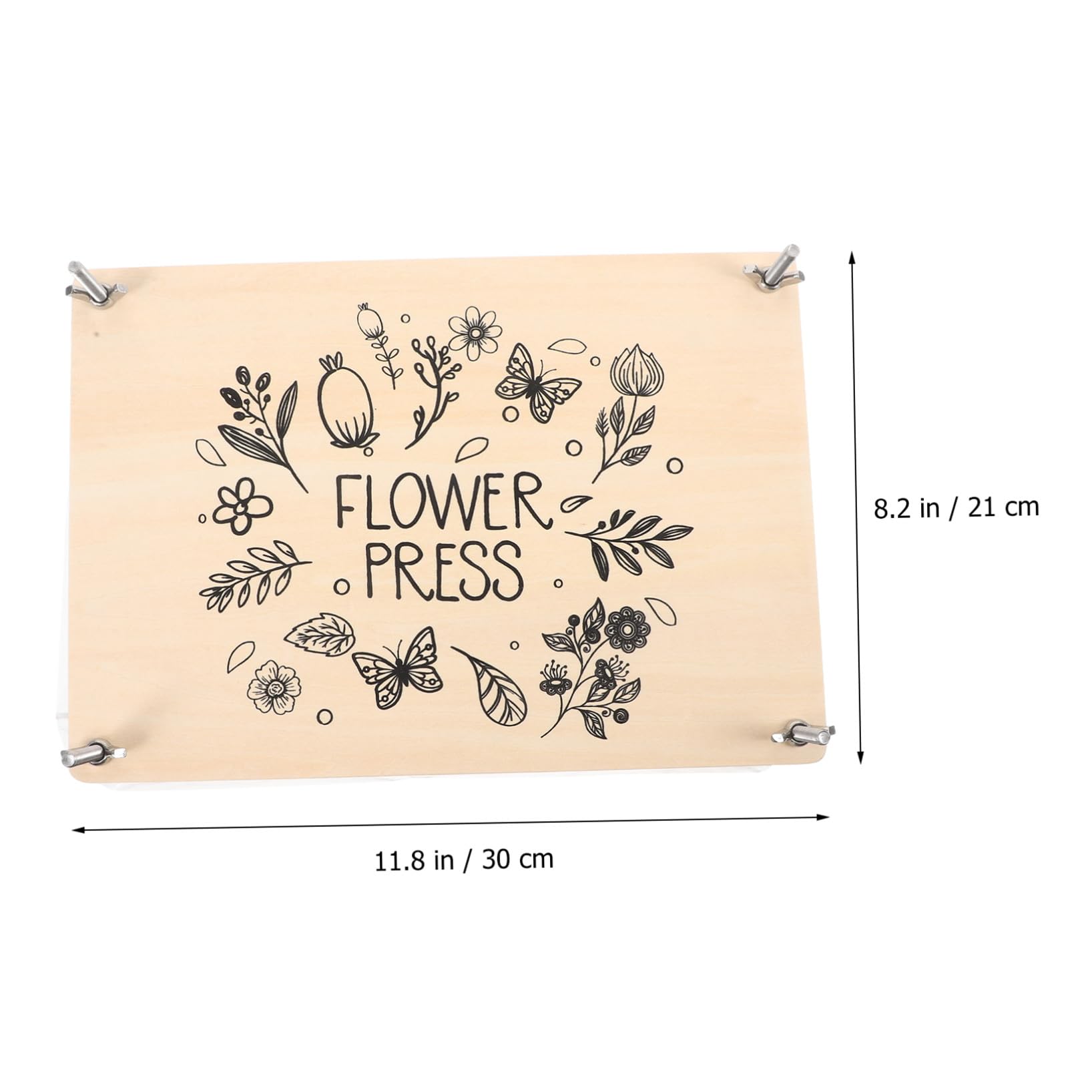 Cabilock Kit per Pressa di Fiori Fai da Te Pressatura Uniforme delle Foglie in Legno e Metallo, Set Completo per Specimen di Piante per Ragazzi e Attività DIY