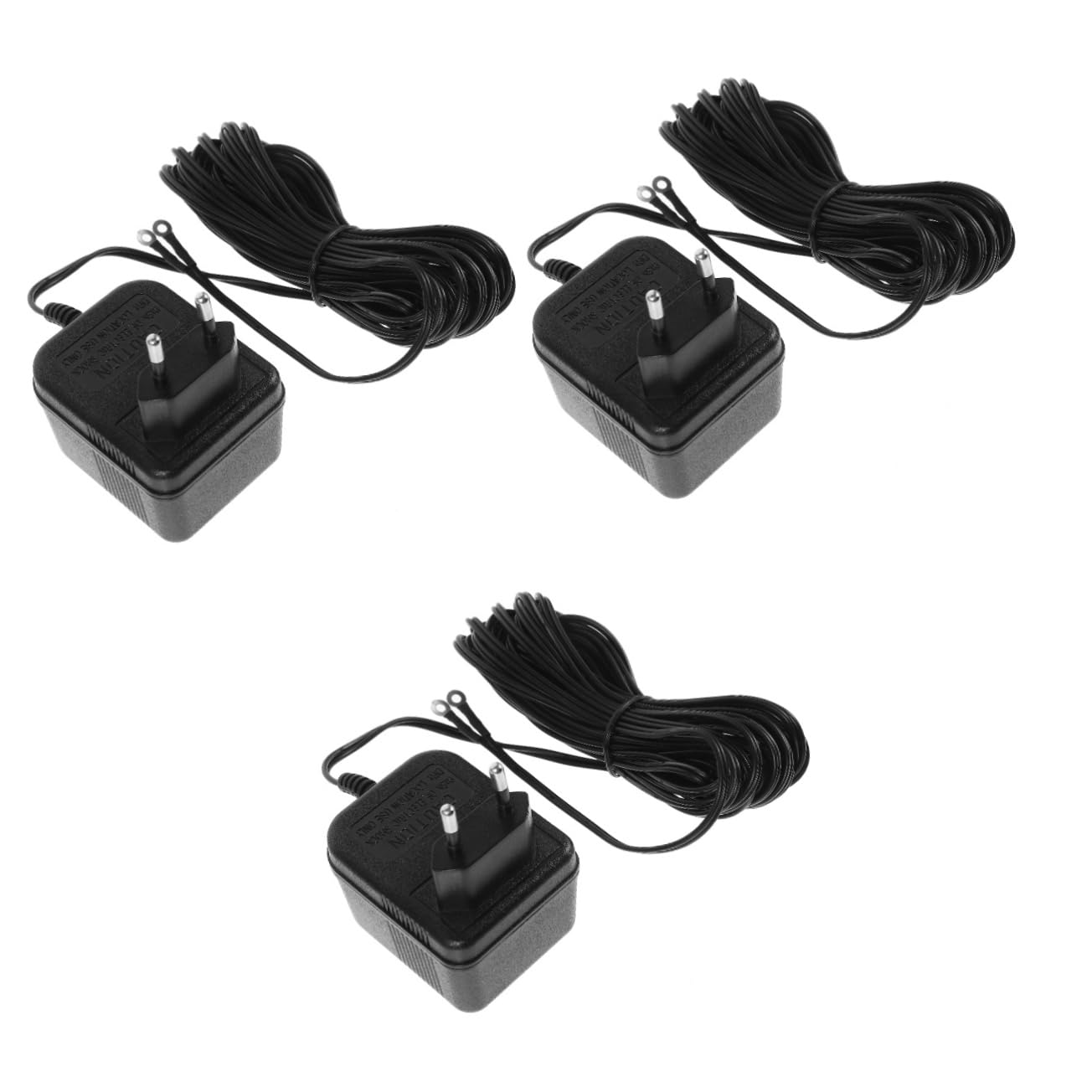 Lurrose 3 Piezas adaptador de corriente para timbre adaptador ajustable para timbre con video transformador de timbre práctico adaptador para timbre de puerta el plastico Negro