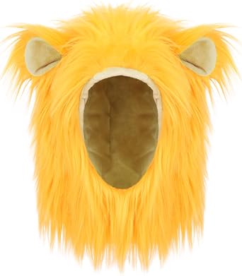 HAOAN Furry Animal Lion Hat Faux Fur Fluffy Cute Cap Plush Headwear for Costume Cosplay Head Accessories