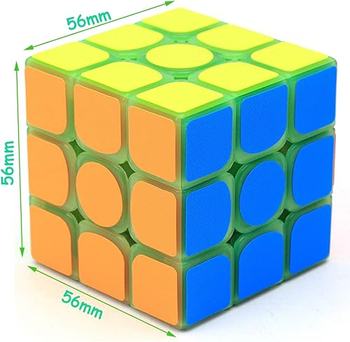 Miniatura 8 de TANCH Cubo de velocidad luminoso azul de 3 x 3 x 3 pulgadas cubo mágico que brilla en la oscuridad