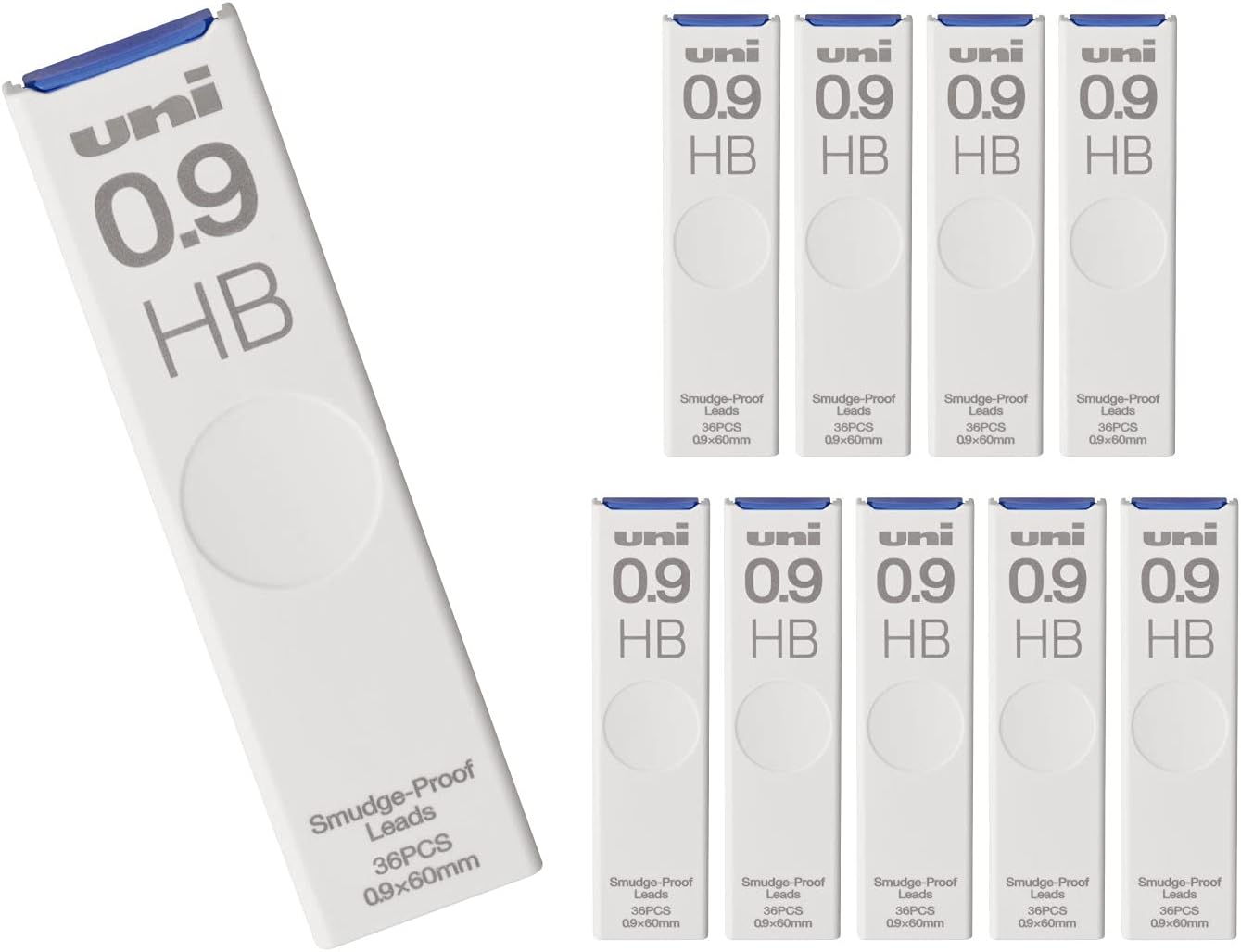 Mitsubishi Pencil Uni Mechanical Pencil Leads, 0.9 HB, 10 Count Hako ULS0936HB