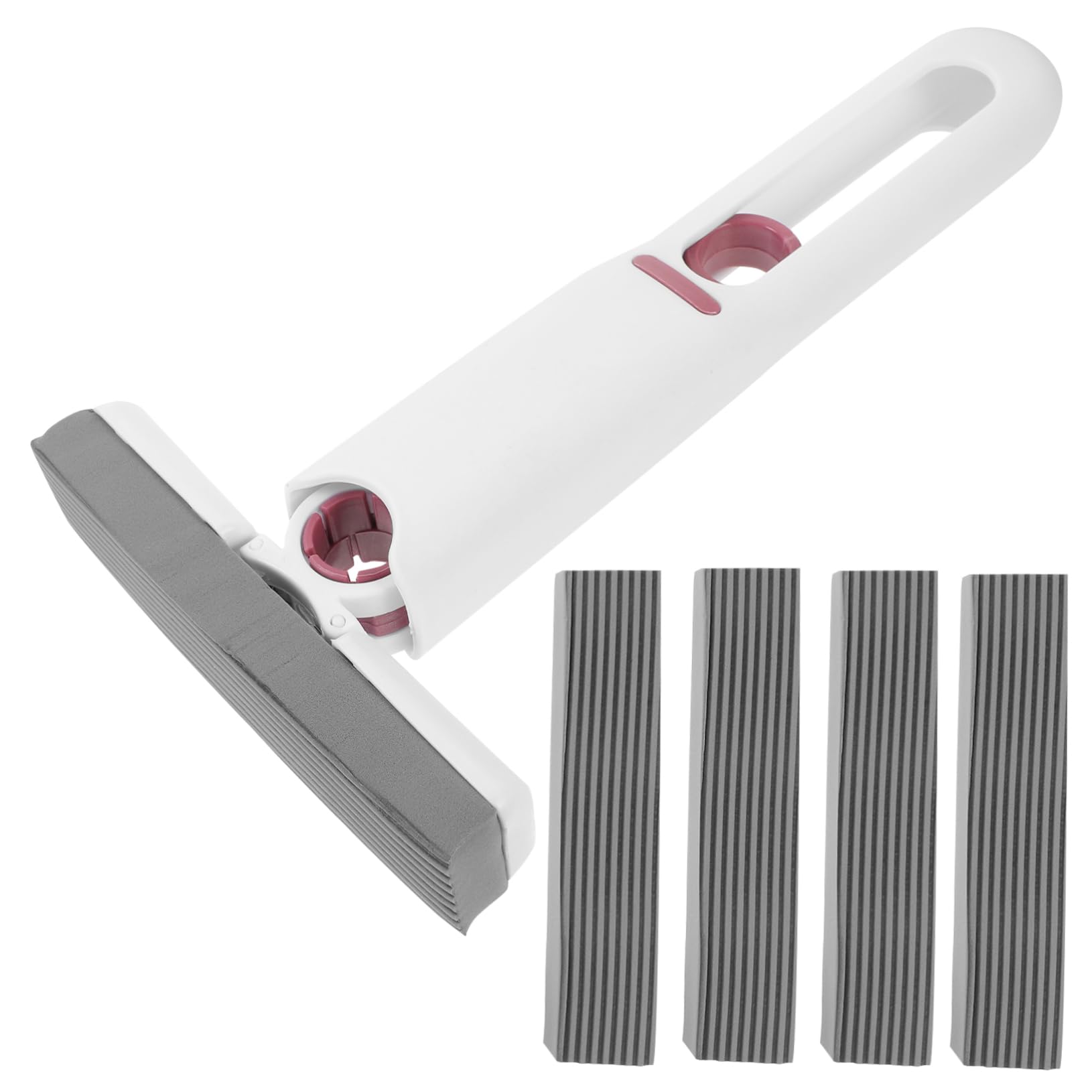 MUCKLILY Mini Mop for Home Office Self-Squeeze Collodion Head Mop Absorbent Easy to Use