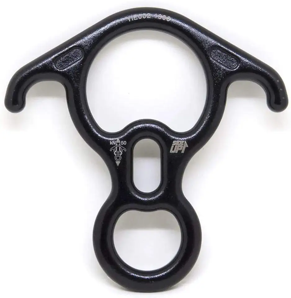 Freio oito em aço resgate SideUp 50KN operações especiais preto