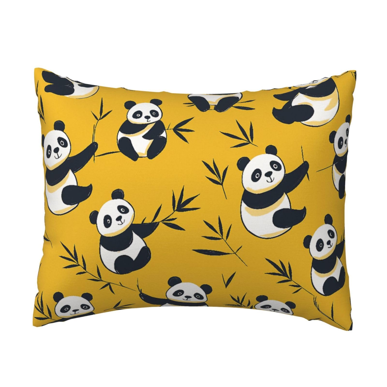 Cute Panda Pillowcase Soft Plush with Zipper Decorative Pillowcovers 16x20 in