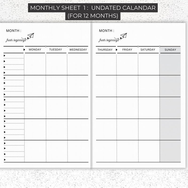 PostersInc 2025 Planner Diary - 12 Months Undated Journal Book Organizer, Monthly & To Do List Planner with Habit tracker For Journal Diary Aesthetic Stuff Enthusiasts 80 GSM Paper 220 Pages (1 Thing) PostersInc 2025 Planner Diary - 12 Months Undated Journal Book Organizer, Monthly & To Do List Planner with Habit tracker For Journal Diary Aesthetic Stuff Enthusiasts 80 GSM Paper 220 Pages (1 Thing)