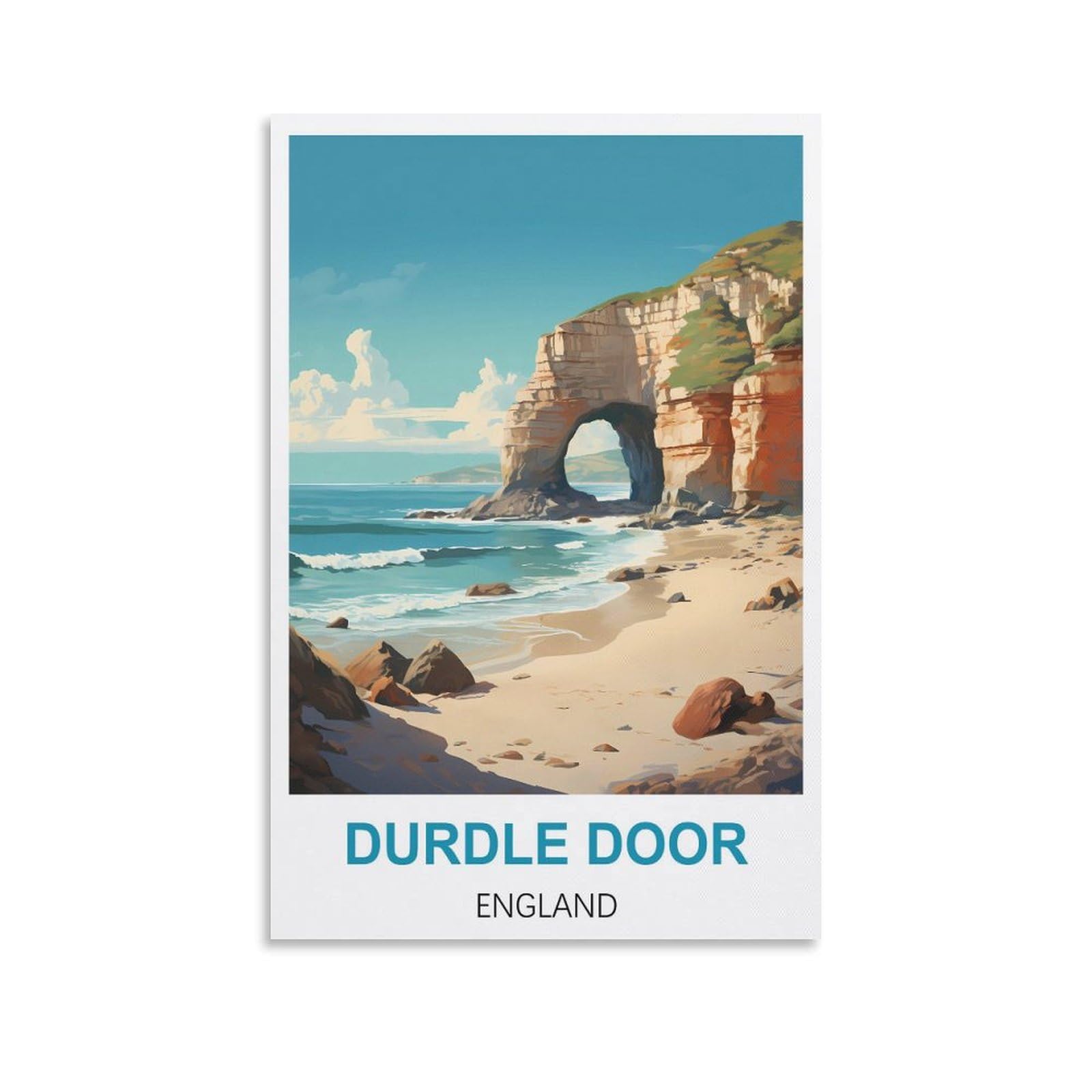 EZMLFA 5D Diamond Art Kits for Beginner,Durdle Door Englands,Diamond Art House DIY Diamond Art Kits for Home Wall Decor 30x40cm