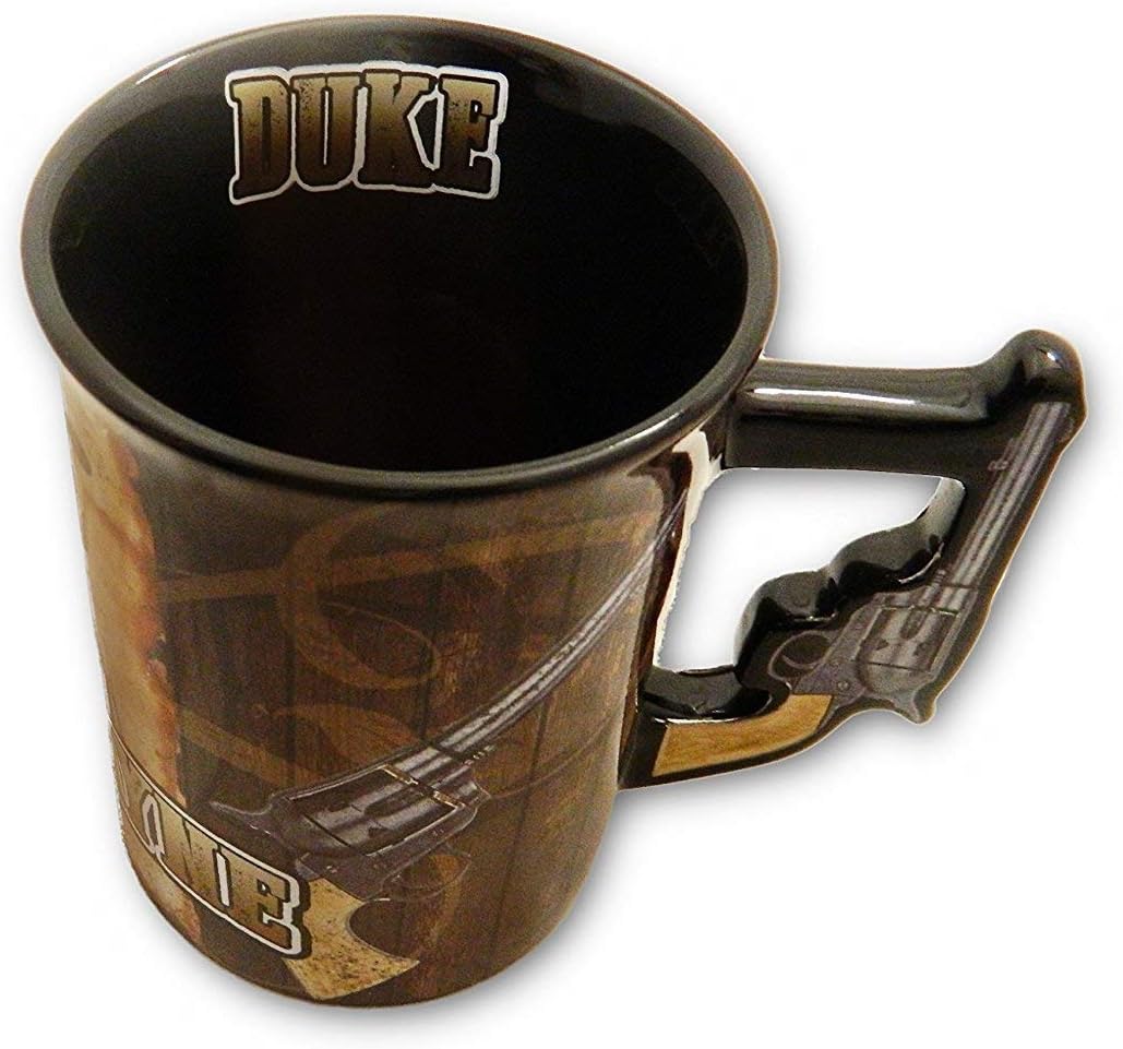 John Wayne 16-Ounce Pistol Handle Glazed Ceramic Mug