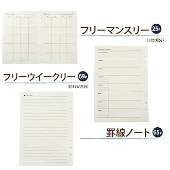 海外製手帳向けリフィル A6ミニ下敷きまとめ売り 女の子セット11 システム手帳 日本製 ミニサイズ ポケットサイズ B7 クリア