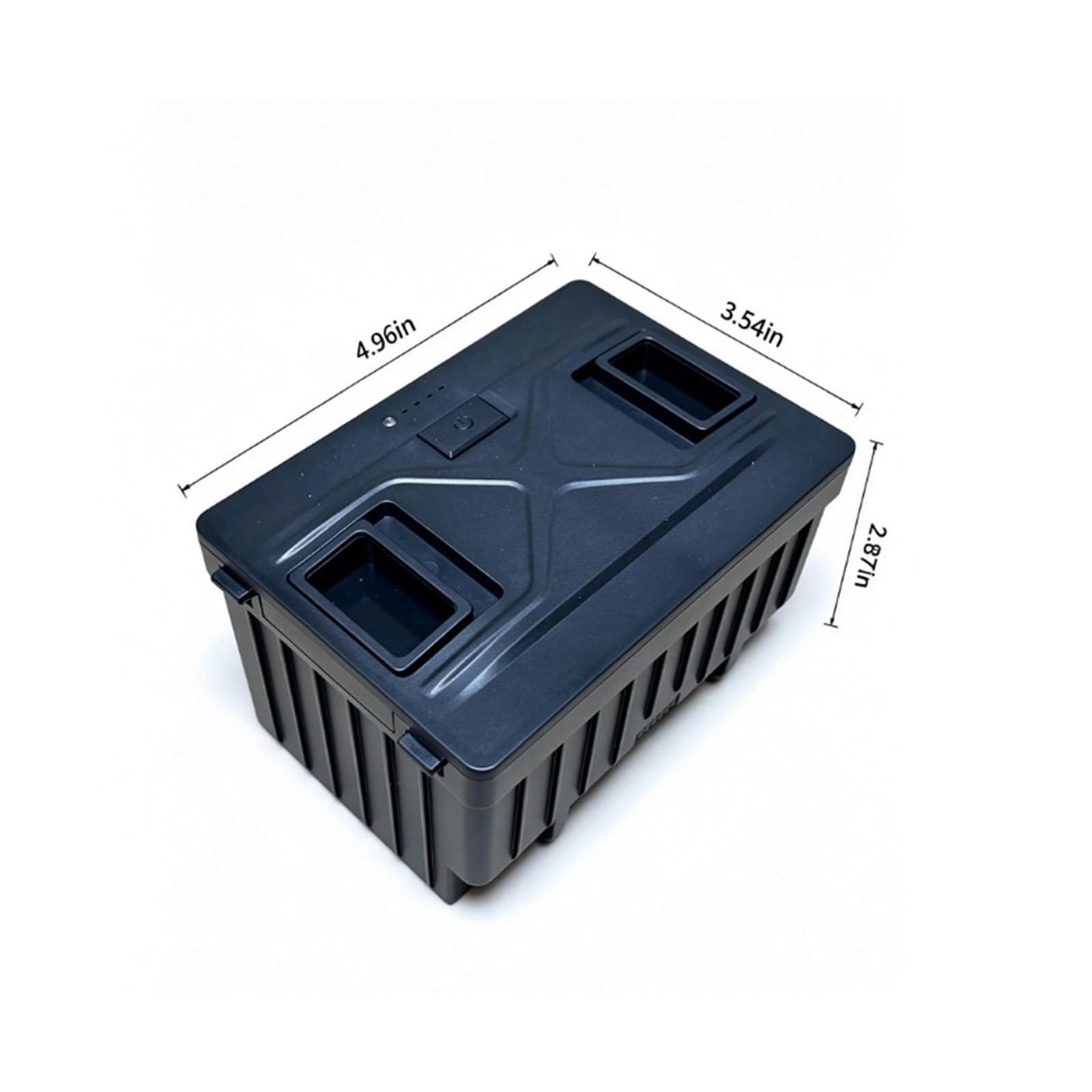 Akumulator do lodówki samochodowej 15600 mAh, odłączany, kompatybilny z serią Alpicool P18/MP8/Y15E/Y19E/TA/TAW/TW/TWW/MT/TS, do samochodu, kampera, kempingu i użytku domowego(Black-EU-plug)