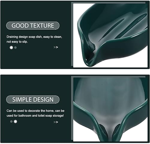 Miniatura 8 de DOITOOL Jabonera de cerámica con piedra de jabón, bandeja de drenaje de jabón, plato colaborativo Grove, bandeja de jabón para bar, jabonera, jabón