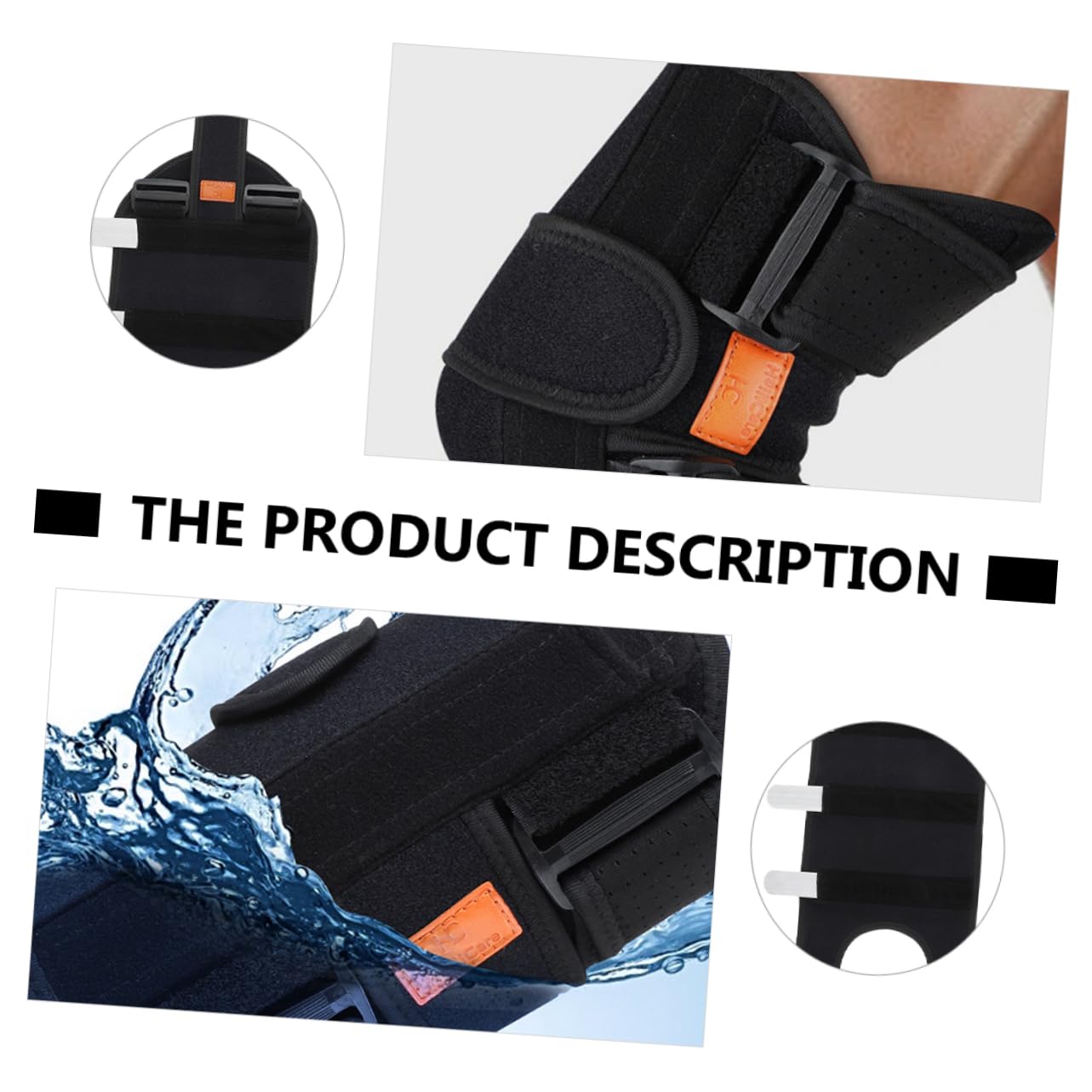 KOMBIUDA 1 Set Portable Aluminum Support Brace for Golfer's Elbow Compression Elbow Sleeve for Light Breathable