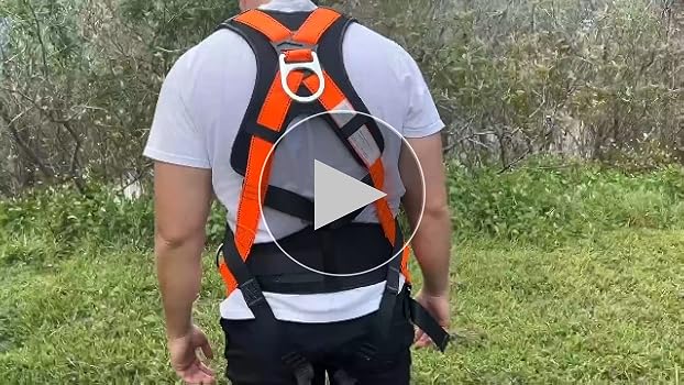 WHITEDEW Fall Protection Premium Safety Harness with Shock