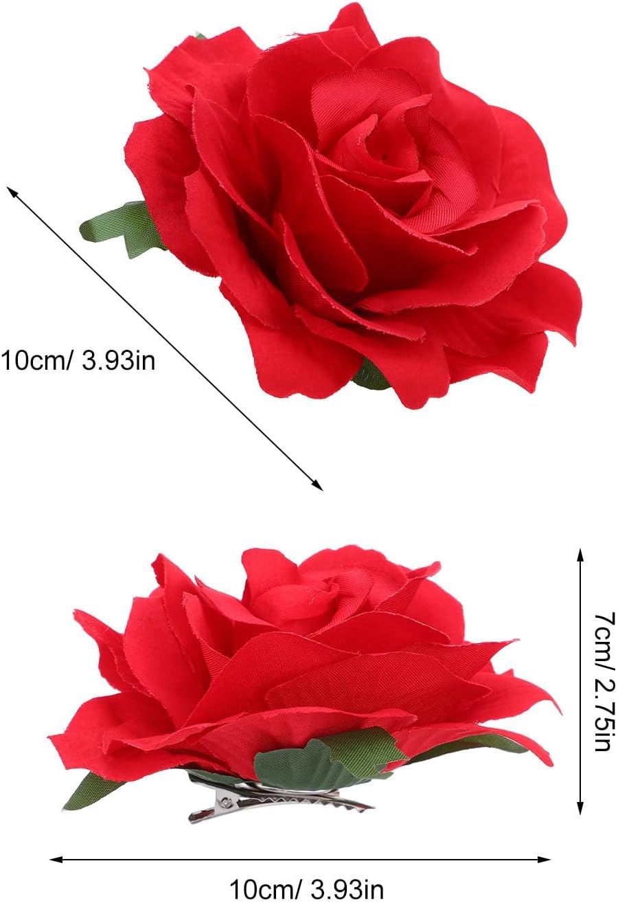 Hair Clip and Pin Cloth Accessory Rose Flower for Party Wedding Banquets image 2