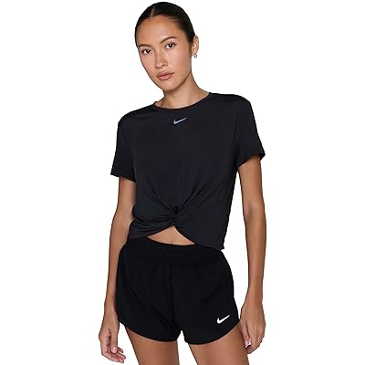 Приталенный топ с коротким рукавом Nike One Classic Twist Dri-Fit black/black